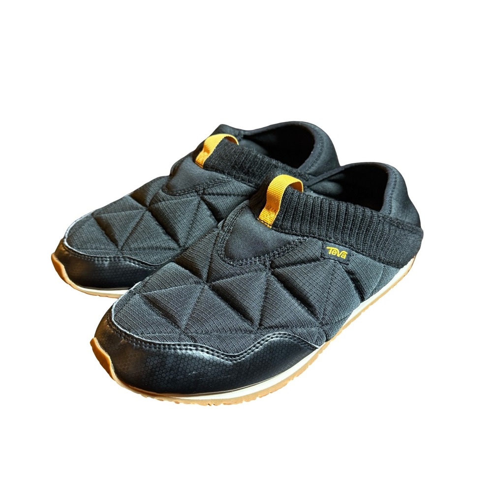 Teva ReEmber Slip On Moc Shoes Womens 10 Black Quilted Camp Mules 1125471